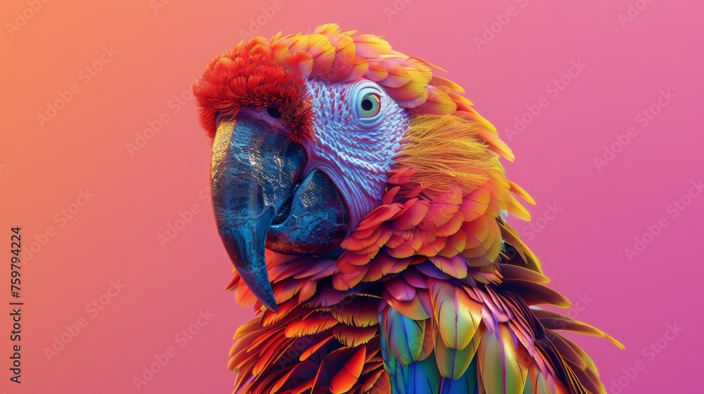 Fototapeta premium A colourful parrot, close up