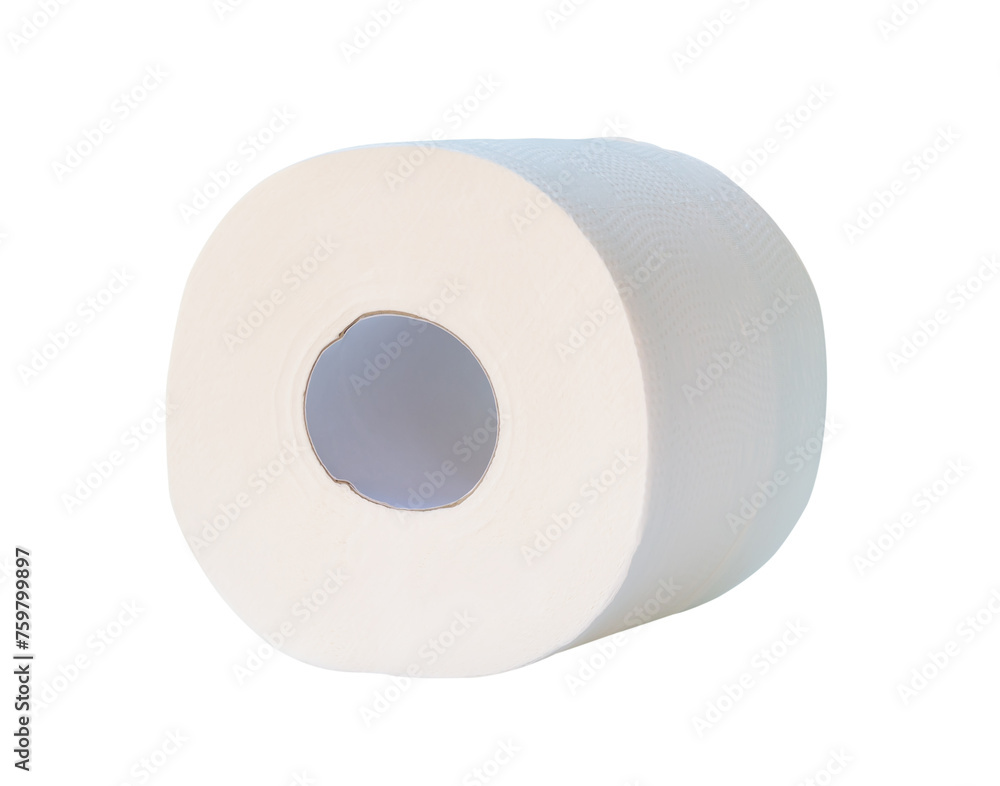 Front view or side view of tissue paper or toilet paper roll isolated on white background with clipping path Front view or side view of tissue paper or toilet paper roll isolated on white background with clipping path