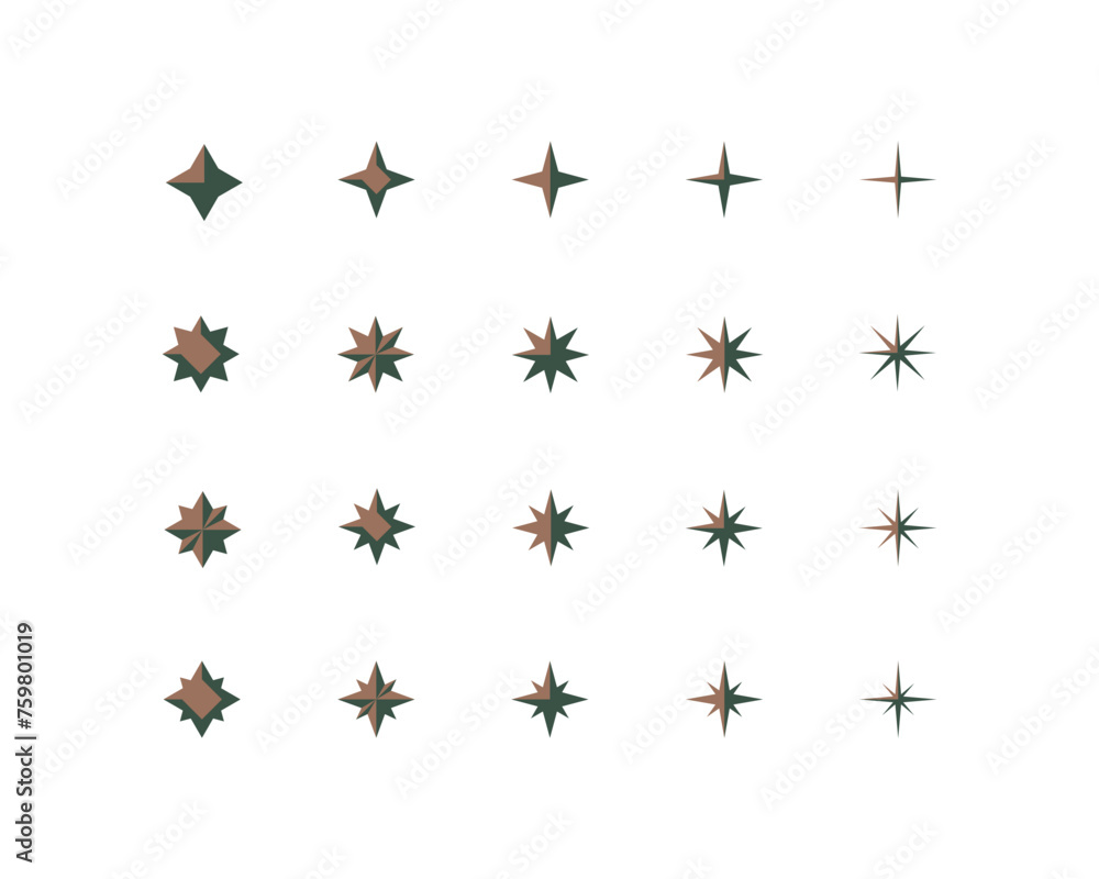 Geometric star for New Year's decor. Eight pointed stars with rhombus. Christmas decor design element. Geometric star for New Year's decor. Eight pointed stars with rhombus. Christmas decor design element.