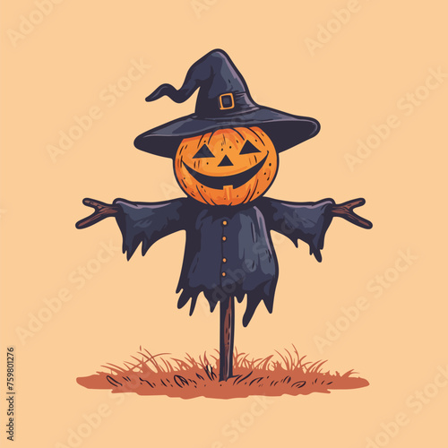 halloween pumpkin with hat