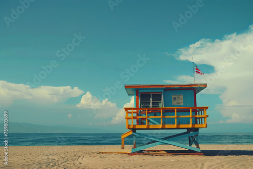  a lifeguard tower near Santa Monica in Los Angeles © Fabio