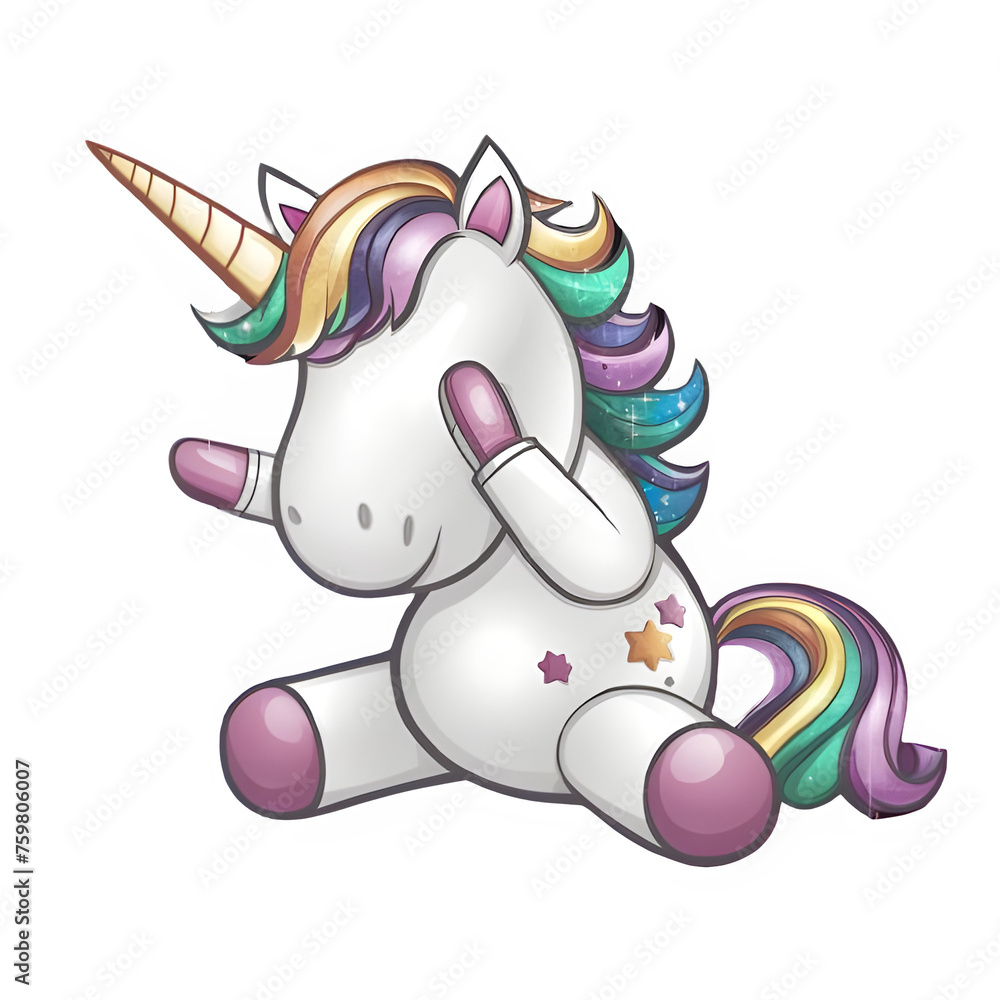 dabbing unicorn isolated on a transparent background,generative ai dabbing unicorn isolated on a transparent background,generative ai