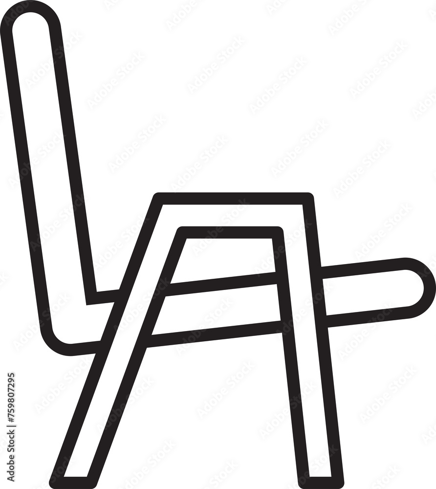 Armchair Icon Side View Armchair Icon Side View
