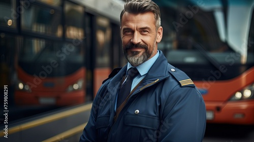 Imposing Intercity Bus Driver: Attractive Middle-aged Man © Nick Alias