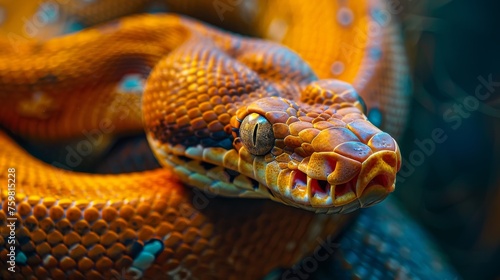 snake in close up Ultra Realistic photograph