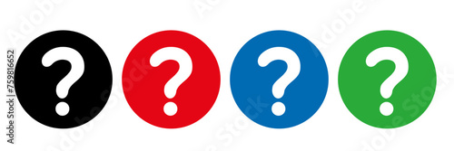 丸囲みはてなマークセット　疑問　？　アイコン　Question	