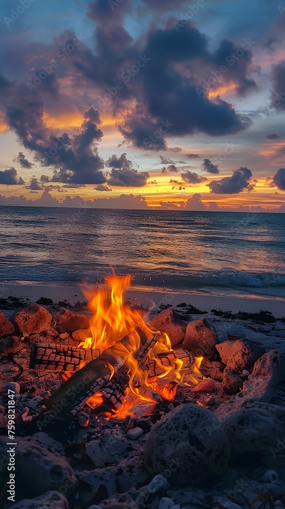 Sunset Beach Fire
