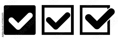 チェックボックス　マーク　アイコンセット	