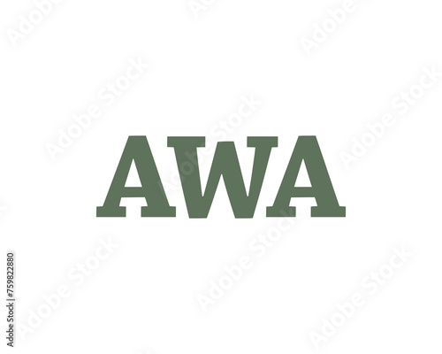 AWA logo design vector template