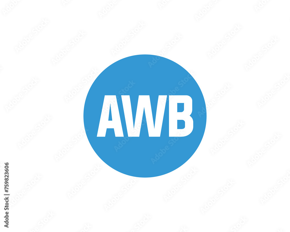 AWB Logo design vector template AWB Logo design vector template