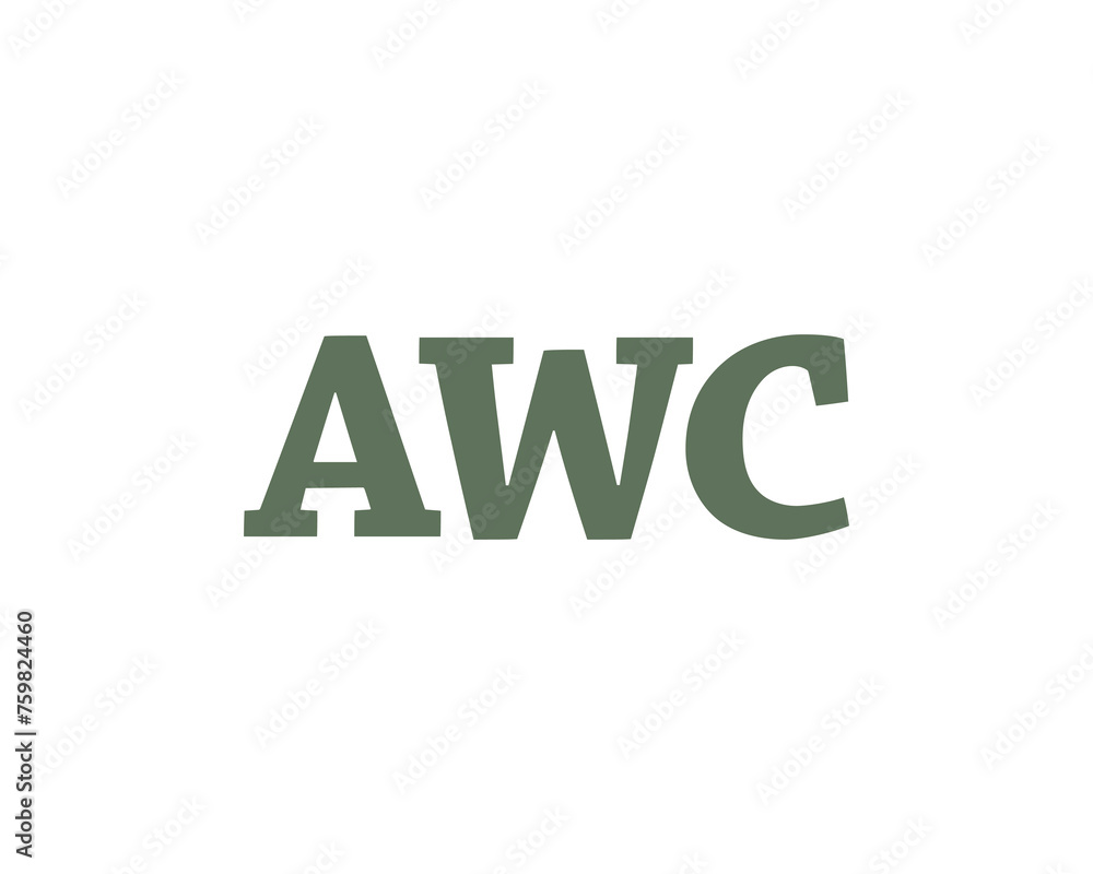 AWC Logo design vector template AWC Logo design vector template