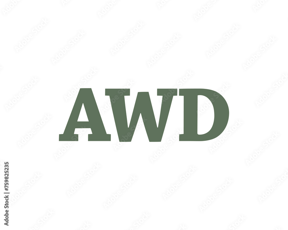 AWD logo design vector template AWD logo design vector template