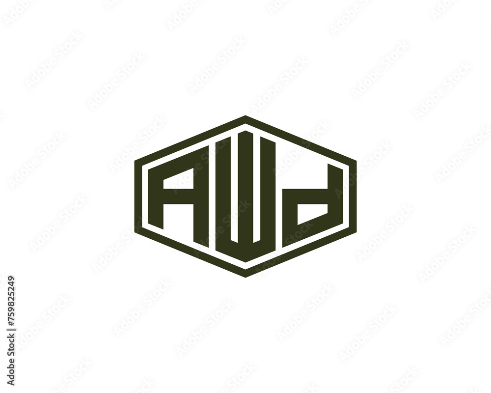 AWD logo design vector template AWD logo design vector template