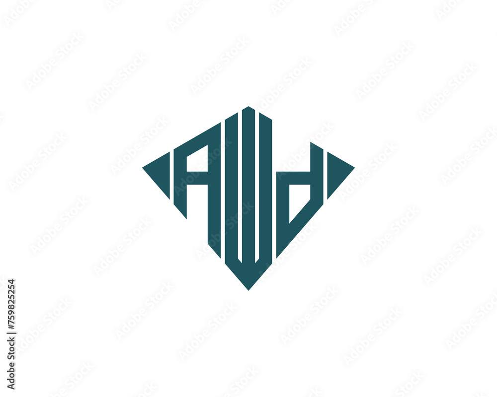 AWD logo design vector template AWD logo design vector template