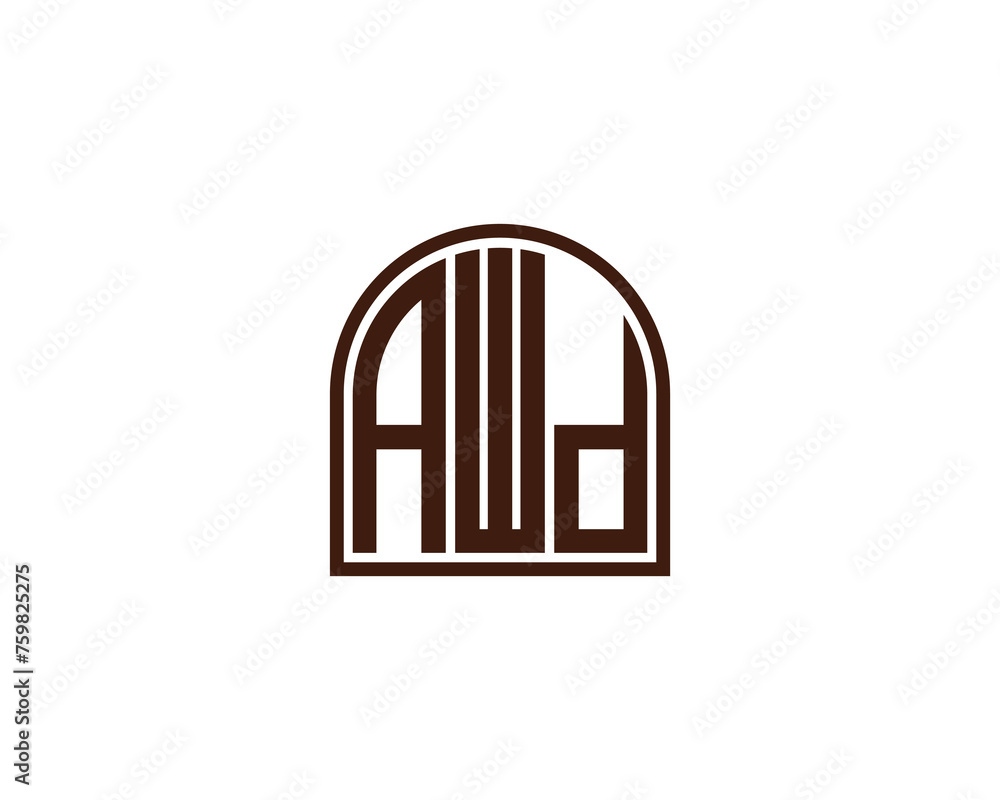 AWD logo design vector template AWD logo design vector template