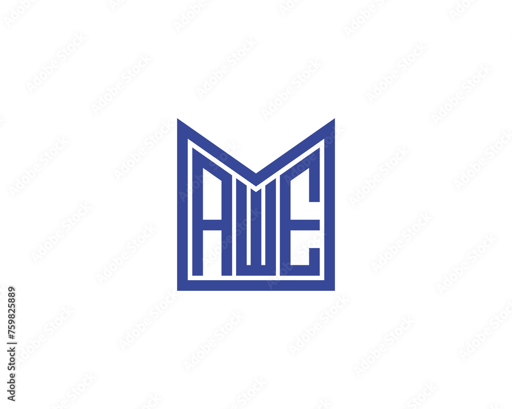 AWE logo design vector template AWE logo design vector template
