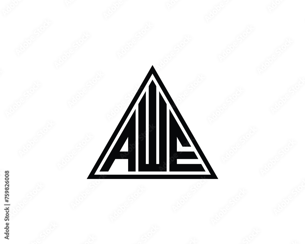 AWE logo design vector template AWE logo design vector template