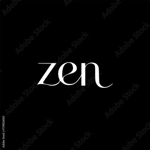 Wordmark logo zen vector concept