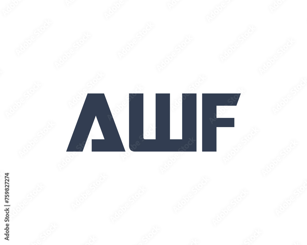 AWF Logo design vector template AWF Logo design vector template