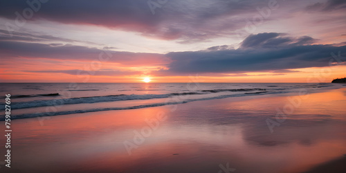 sunset on the beach, Capturing Sunset Magic, Seaside Sunset Splendor, Capturing Sunset Magic Generative ai