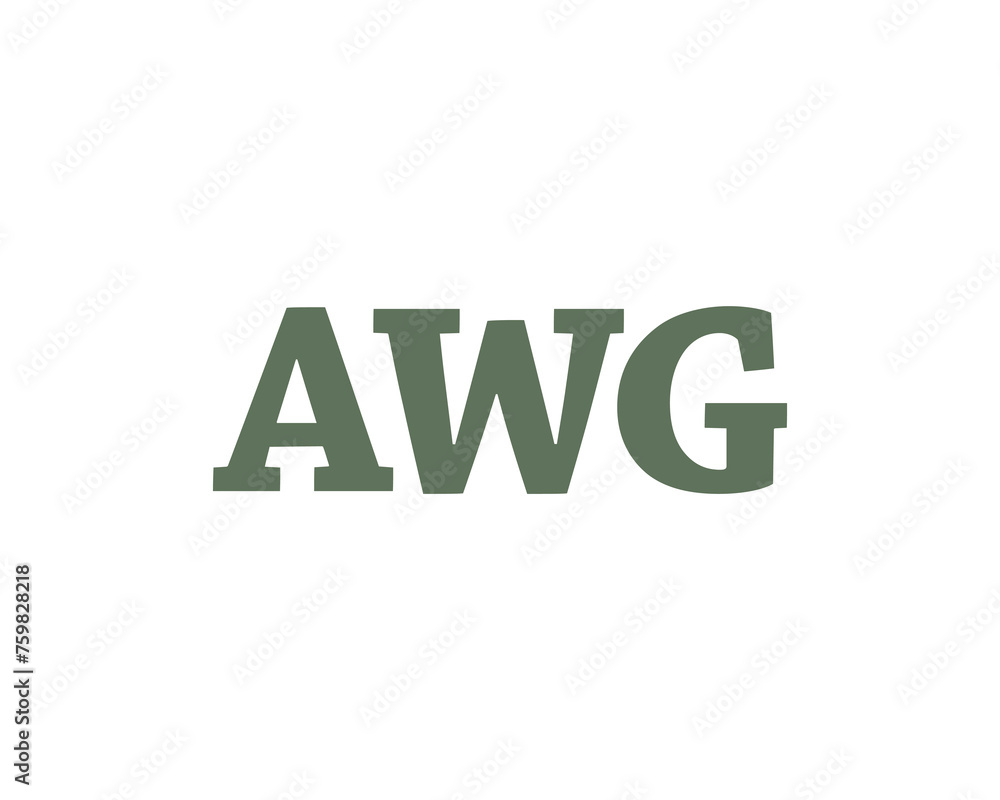 AWG Logo design vector template AWG Logo design vector template