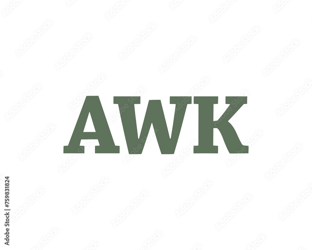 AWK logo design vector template AWK logo design vector template