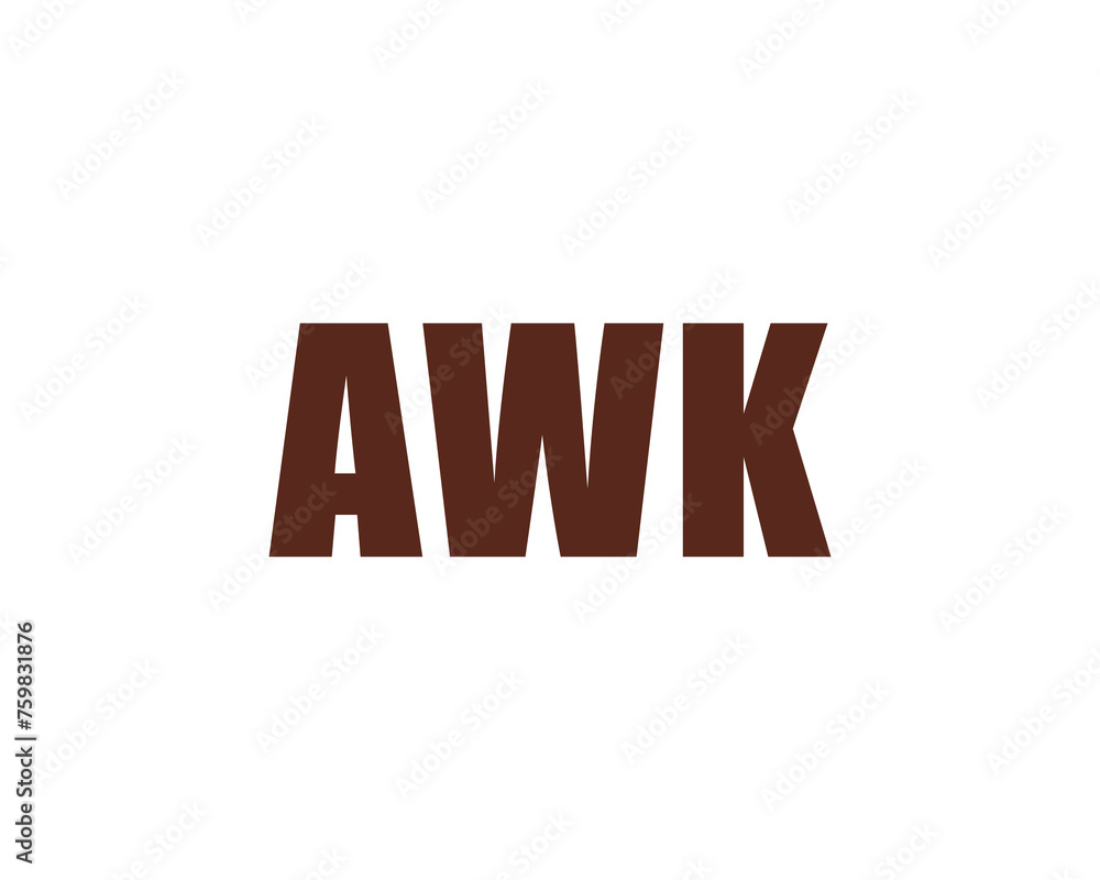 AWK logo design vector template AWK logo design vector template