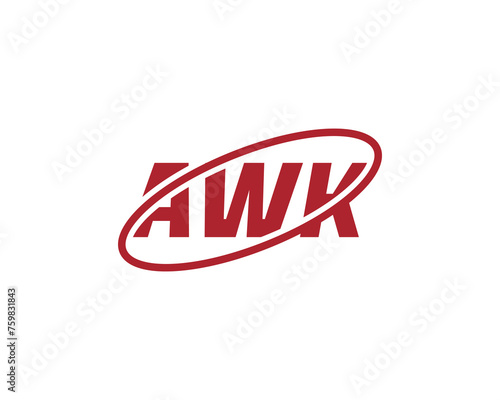 AWK logo design vector template photo