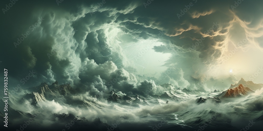 Hurricane tornado in abstract style on white background.  Abstract background. Natural design. 3d illustration. Power icon.