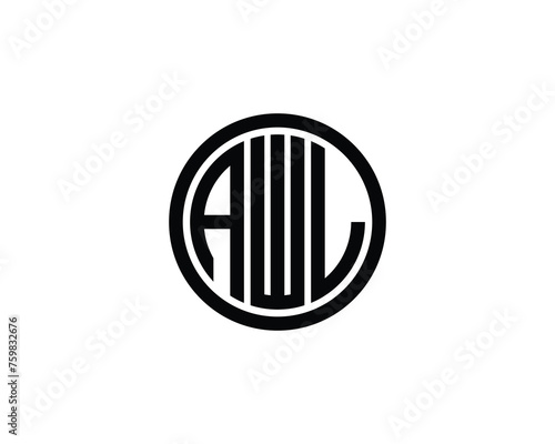 AWL logo design vector template
