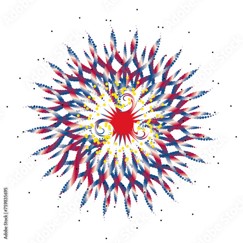 The vector dotted spiral vortex graphic is a visually interesting and complex image. use of color, movement, and text, all contribute to its overall effect. 