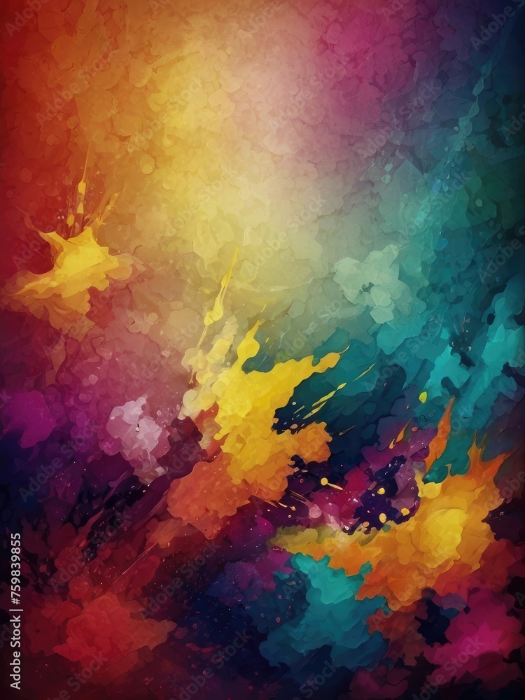 abstract colorful background with splashes, abstract colorful background with fractal explosion 