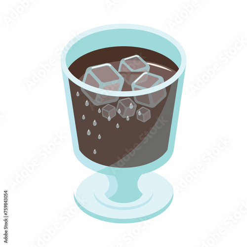 アイソメトリックのイラスト_アイスコーヒーバリエーション