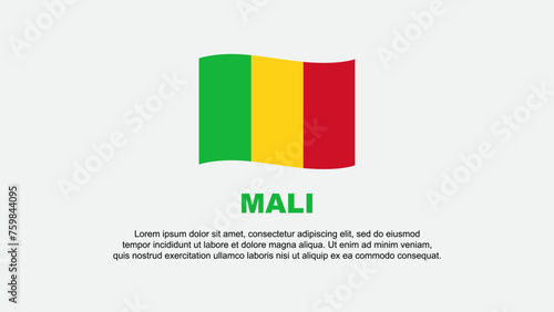 Mali Flag Abstract Background Design Template. Mali Independence Day Banner Social Media Vector Illustration. Mali Background