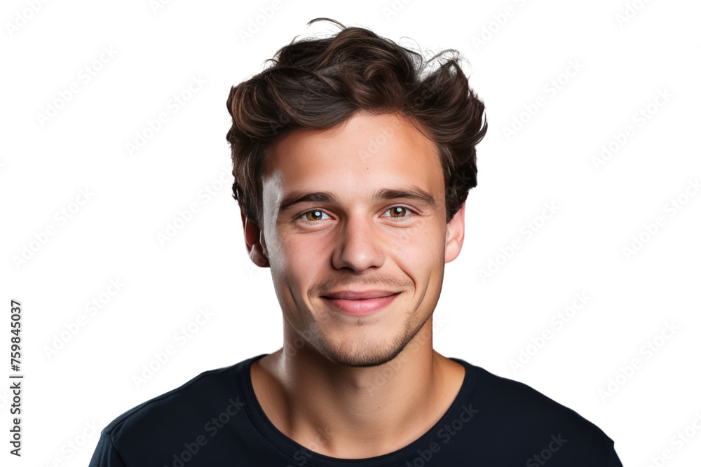 Fototapeta premium smiling businessman isolated on transparent background.