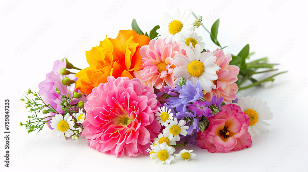 Bouquet of flowers isolated on white