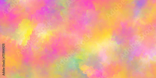 Multicolored splashed watercolor background with colorful stains, Colorful and bright watercolor background texture with grunge watercolor splashes, Abstract bright and shinny soft color texture.