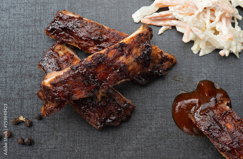 Spareribs and Classic Coleslaw