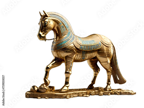 Golden statues in Egyptian style, various shapes, type 37