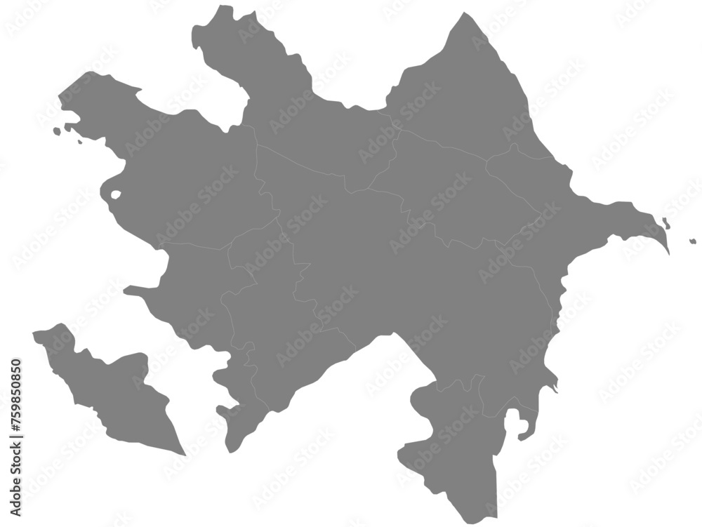 Outline of the map of Azerbaijan with regions