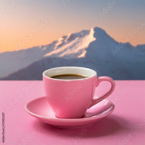 cup of coffee on the snow