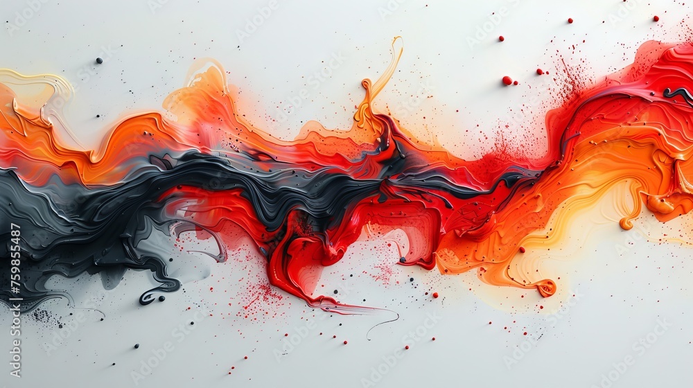 dramatic red and white colors splashed across the surface, creating a sense of movement and passion dramatic red and white colors splashed across the surface, creating a sense of movement and passion
