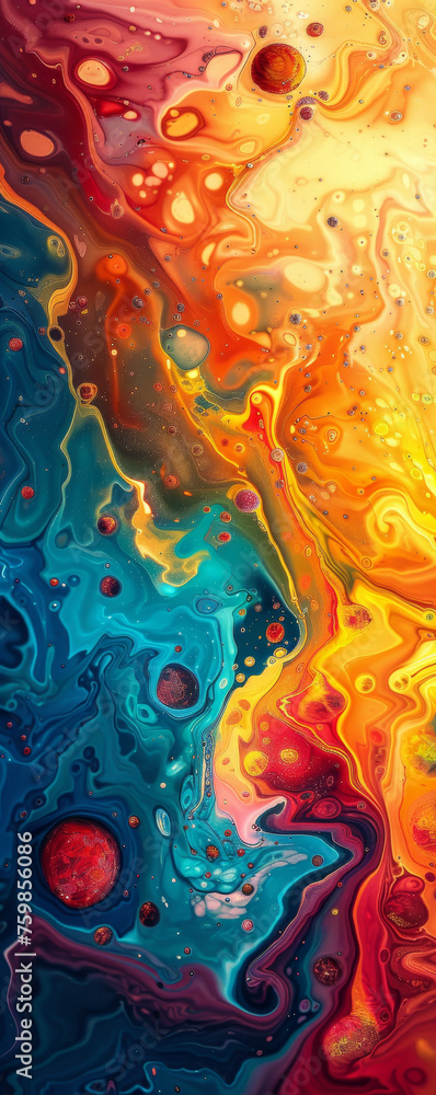 Close-Up of Earth During Solar Storm in Vibrant Pop Surrealist Style Gen AI Close-Up of Earth During Solar Storm in Vibrant Pop Surrealist Style Gen AI