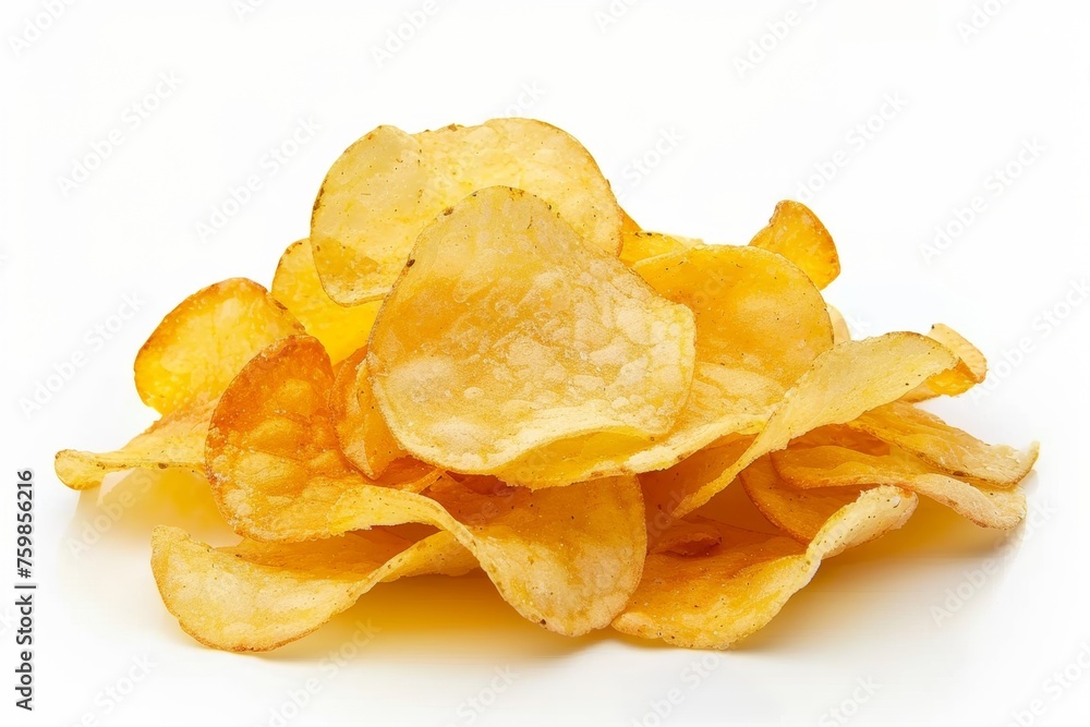 potato chips isolated on white potato chips isolated on white