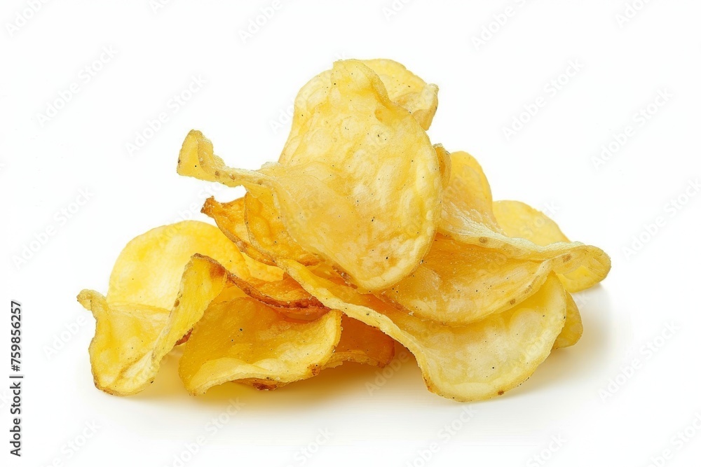 potato chips isolated on white potato chips isolated on white