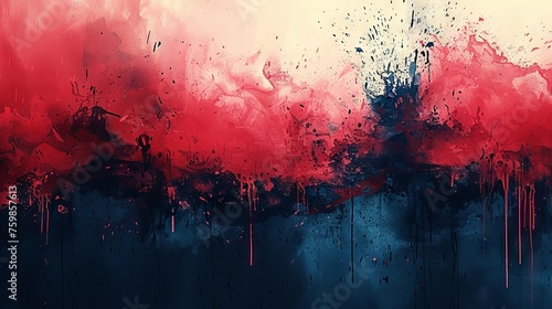 An artistic abstraction with a color gradient from cool blue to warm red, simulating the meeting of fire and ice. Banner
