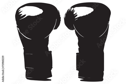 Black silhouette Boxing Glove Vector