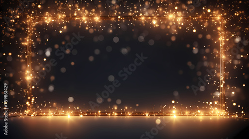 Light frame bokeh golden flare