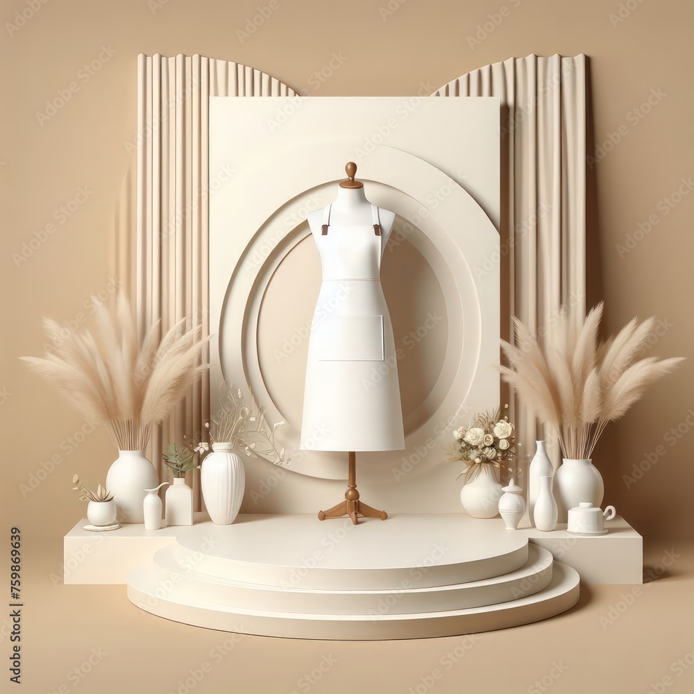 mockup apron with luxury background mockup apron with luxury background