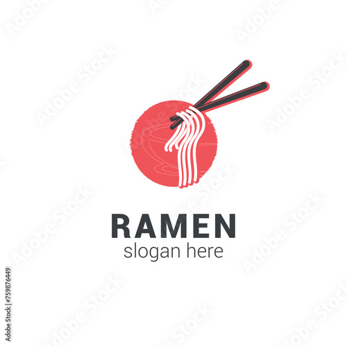 vector template design for ramen noodle concept.